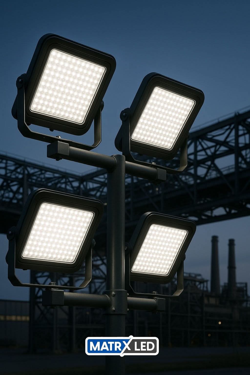 Industrial LED lighting installation